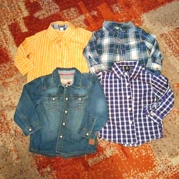 Baby boys size 12-18 months button down shirt lot - Picture 1 of 11